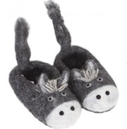Vilt - Kindersloffen - Maat 31 - Ezeltje - Grijs - Dennis the Donkey - Fair trade - Handgemaakt
