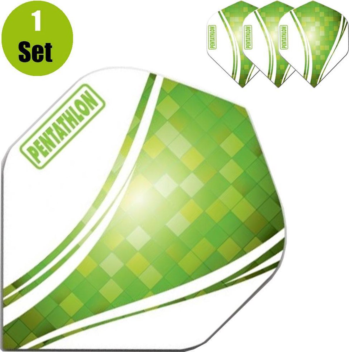 Pentathlon Vizion Swirl Dartflights - Groen- ()