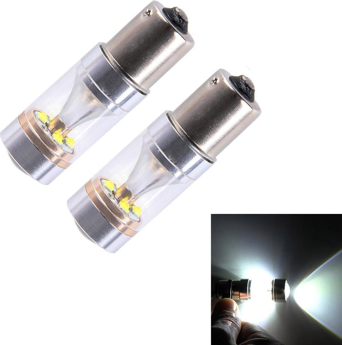 2 STKS 1156 / BA15S 350LM 6000 K 30 W Wit Licht 6 LED CREE Canbus Auto Remlicht Lamp