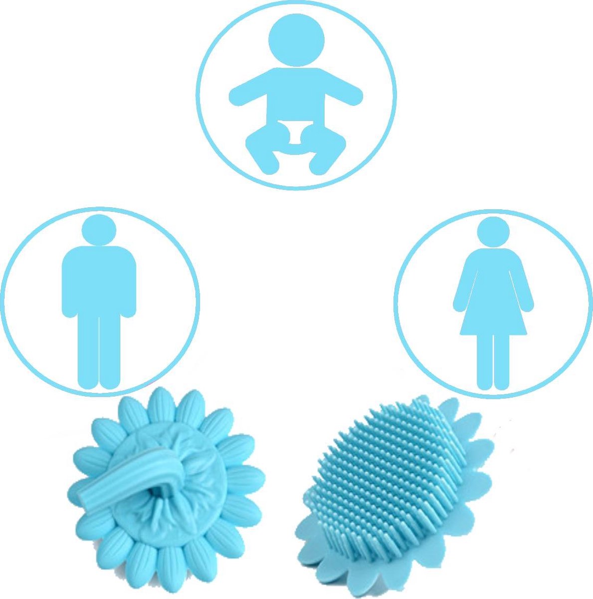 Bad borstel silicone - 2 st. - massage spons - douche borstel - dry brush - massage borstel - scrub lichaam - bad spons - huidborstel