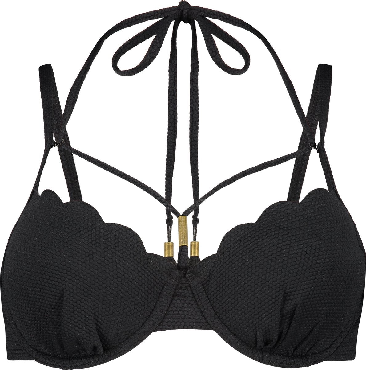 Hunkemöller Dames Voorgevormde beugel bikinitop Scallop Glam - maat B70