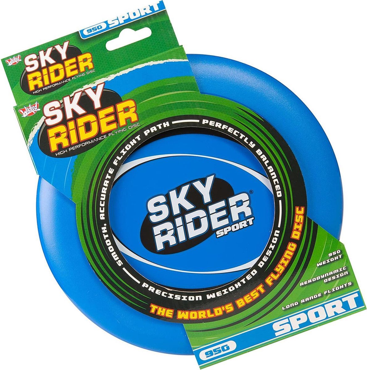 Wicked Frisbee Sky Rider Sport 95 Gram Blauw 22 Cm