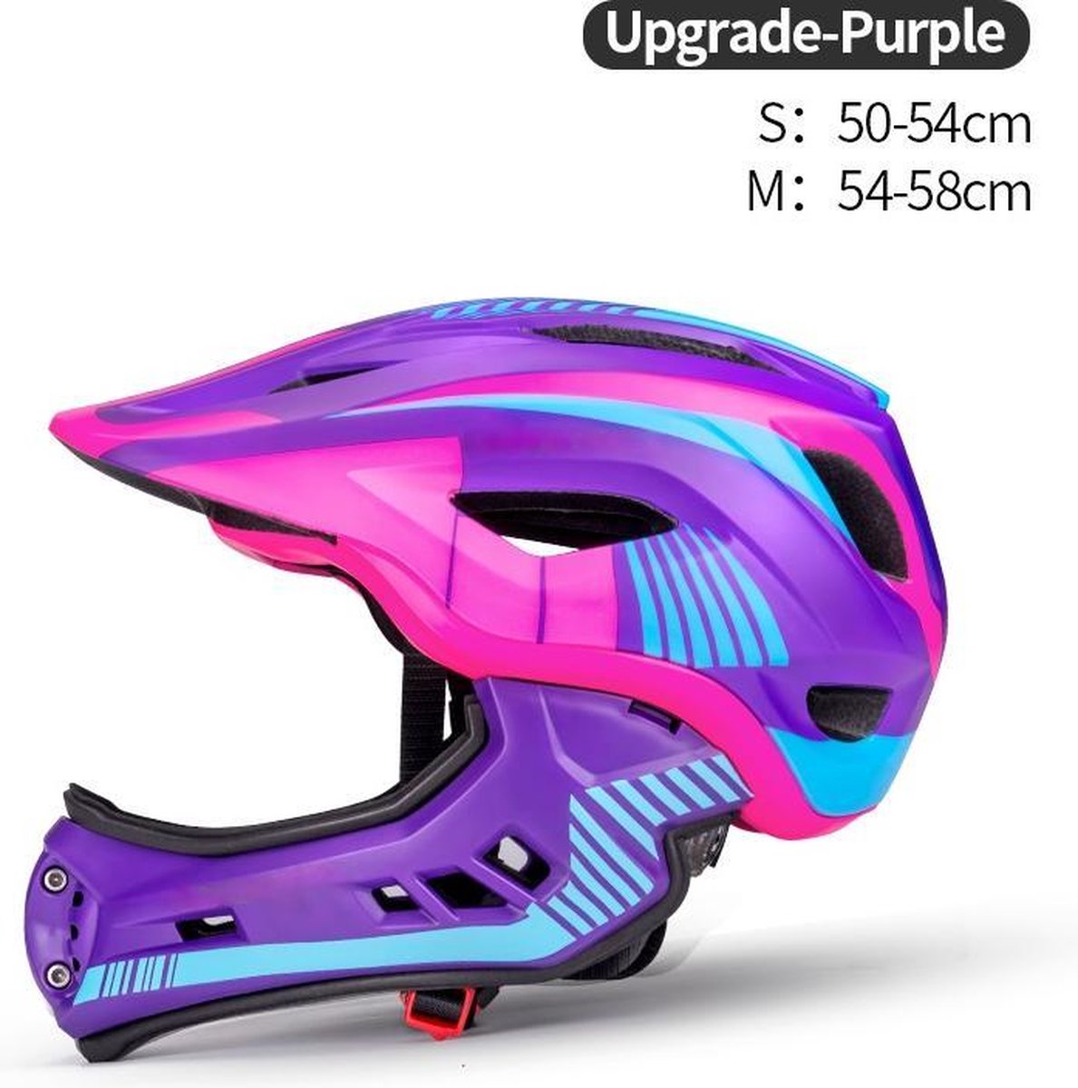 Baymate 2 In 1 Volledige Bedekt Kind Helmen Fiets Fietsen Dieren Kinderen Helmen EPS Sport Veiligheid Hoeden Voor Parallel Auto Purple S