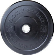 Chicago Extreme Zwarte Olympische Bumper Plates OBPXK - 25 kg - Zwart - 50mm