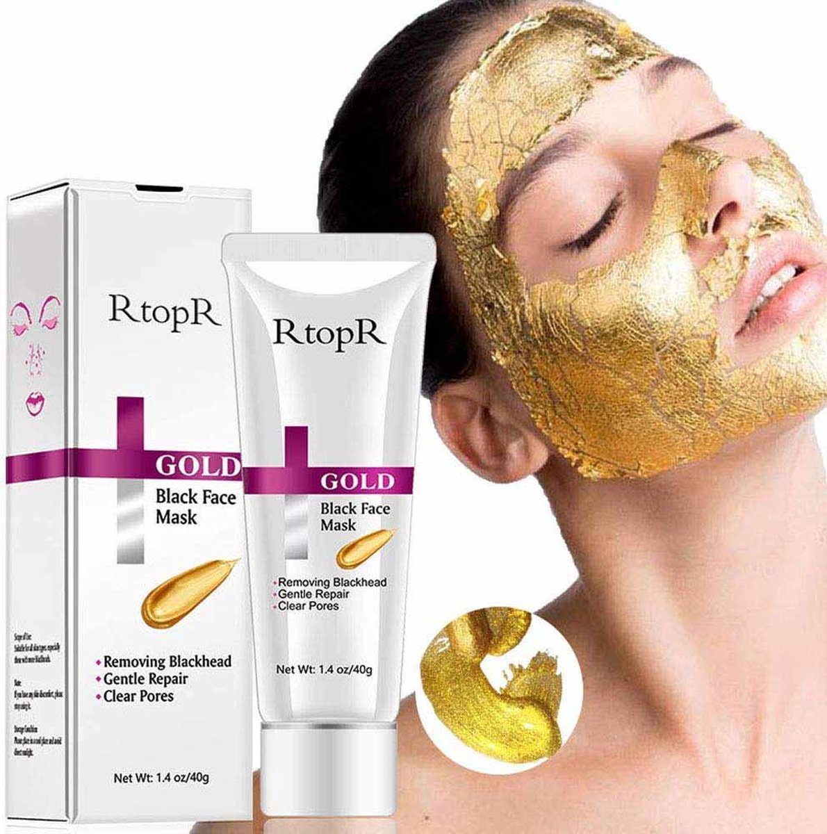 RtopR Gold Black head Mask