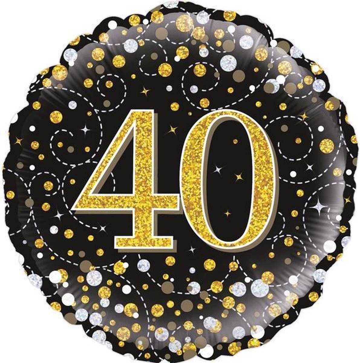 folieballon - 40 - sparkling - leeg - 45 cm - rond
