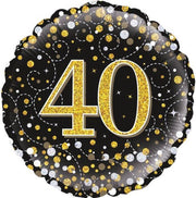 folieballon - 40 - sparkling - leeg - 45 cm - rond