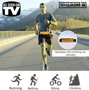 LED Running Belt | ROOD |Waterproof | hardloop gordel | hardloop riem| hardloop verlichting| running bag | running belt| sport heuptasje | hardloop heuptas met LED | Jogging| hardlopen| elastisch| Verstelbaar met oplaadbare USB kabel