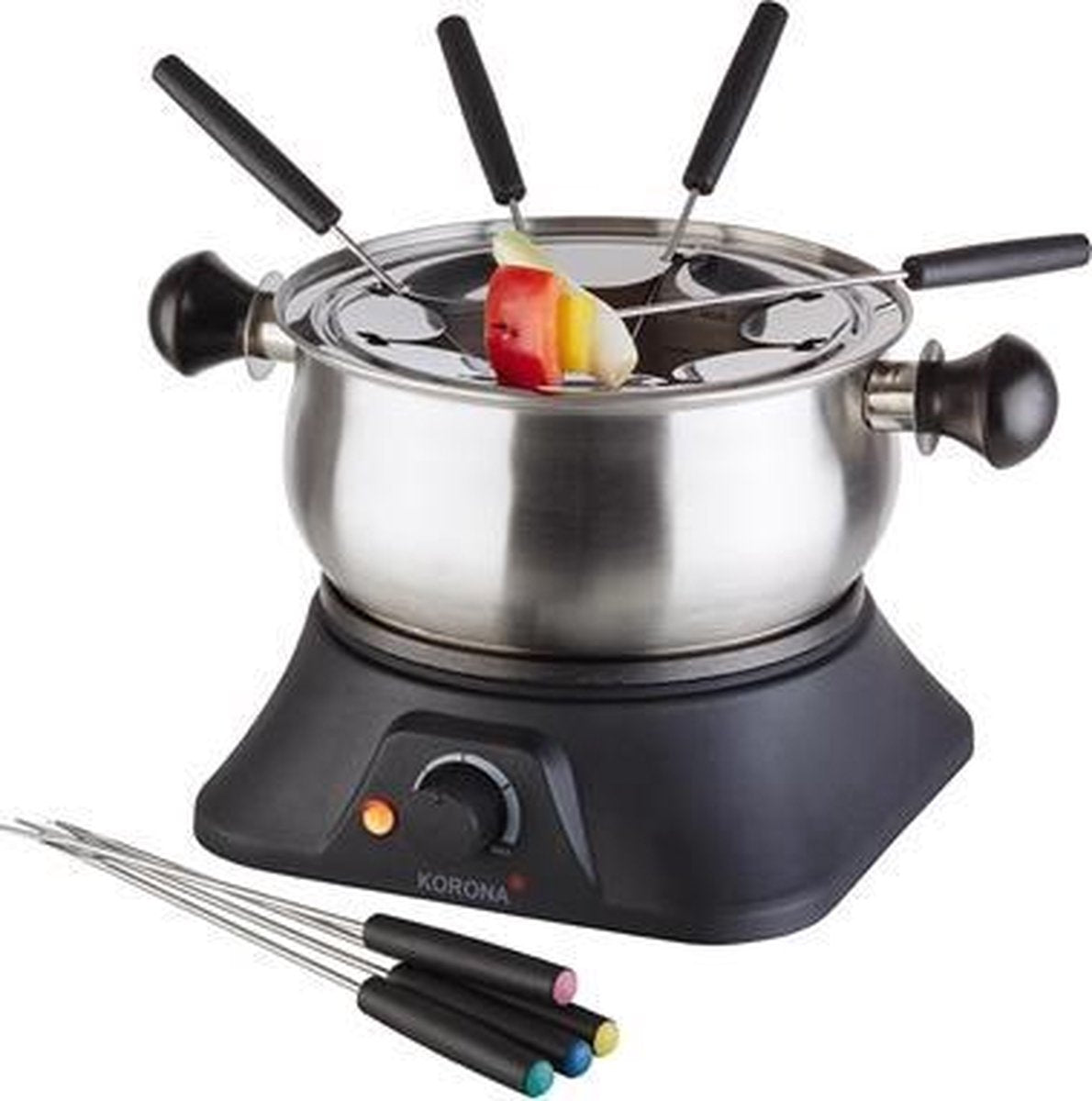 Korona 42010 Fondue - 8 pers  1. 3liter - zilver/zwart