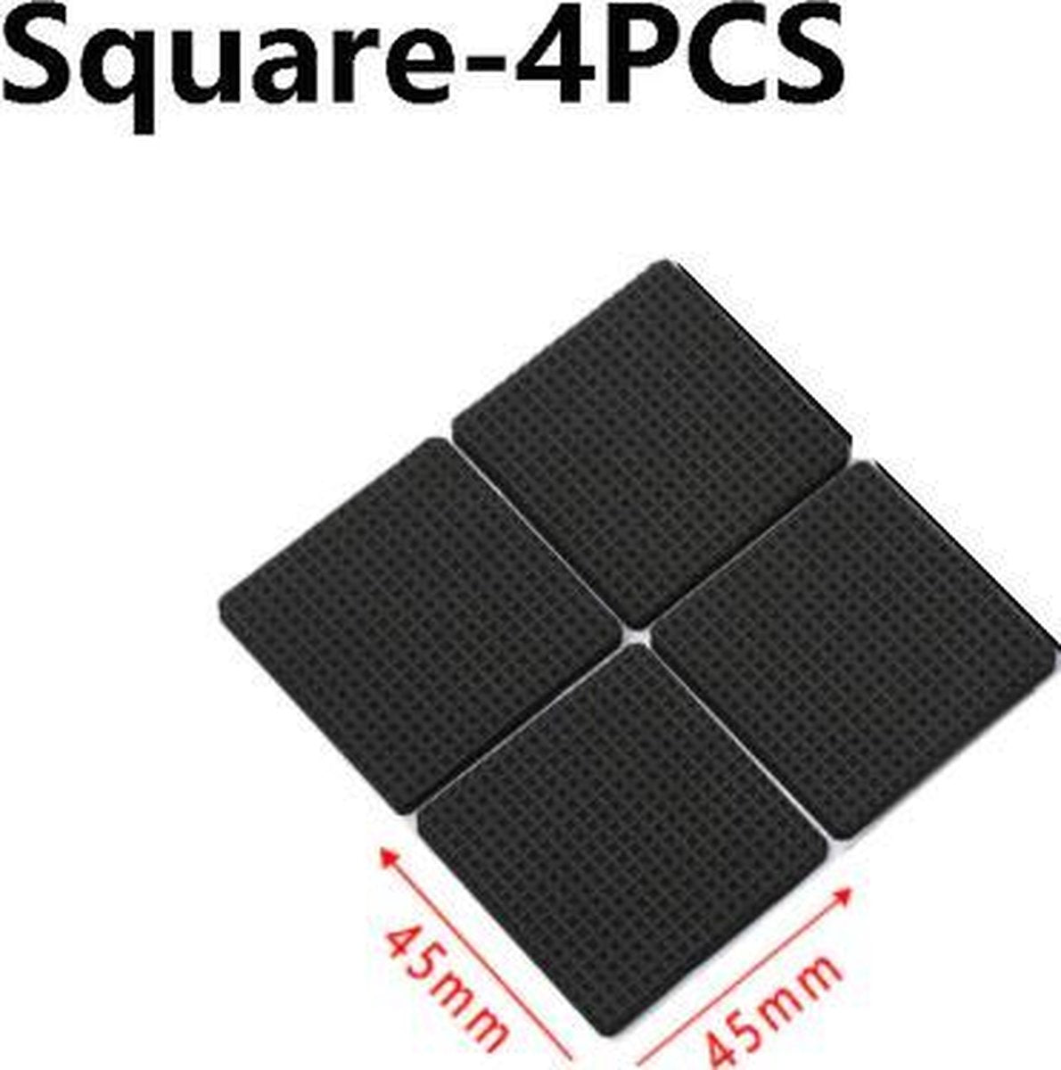 Gadgetpoint | Meubelvilt | Meubelonderzetters | Anti slip | Zelfklevend | Vierkant 4 stuks 4.5cm