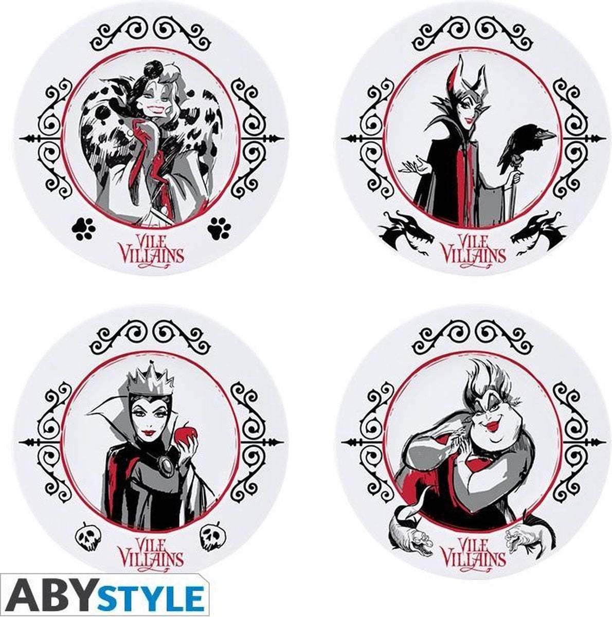 DISNEY - Villains - Set of Plates 21cm