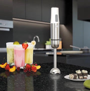 Herzberg: Krachtige Staafmixer - 700W - Wit/RVS - Turbo Mode / Lock Systeem