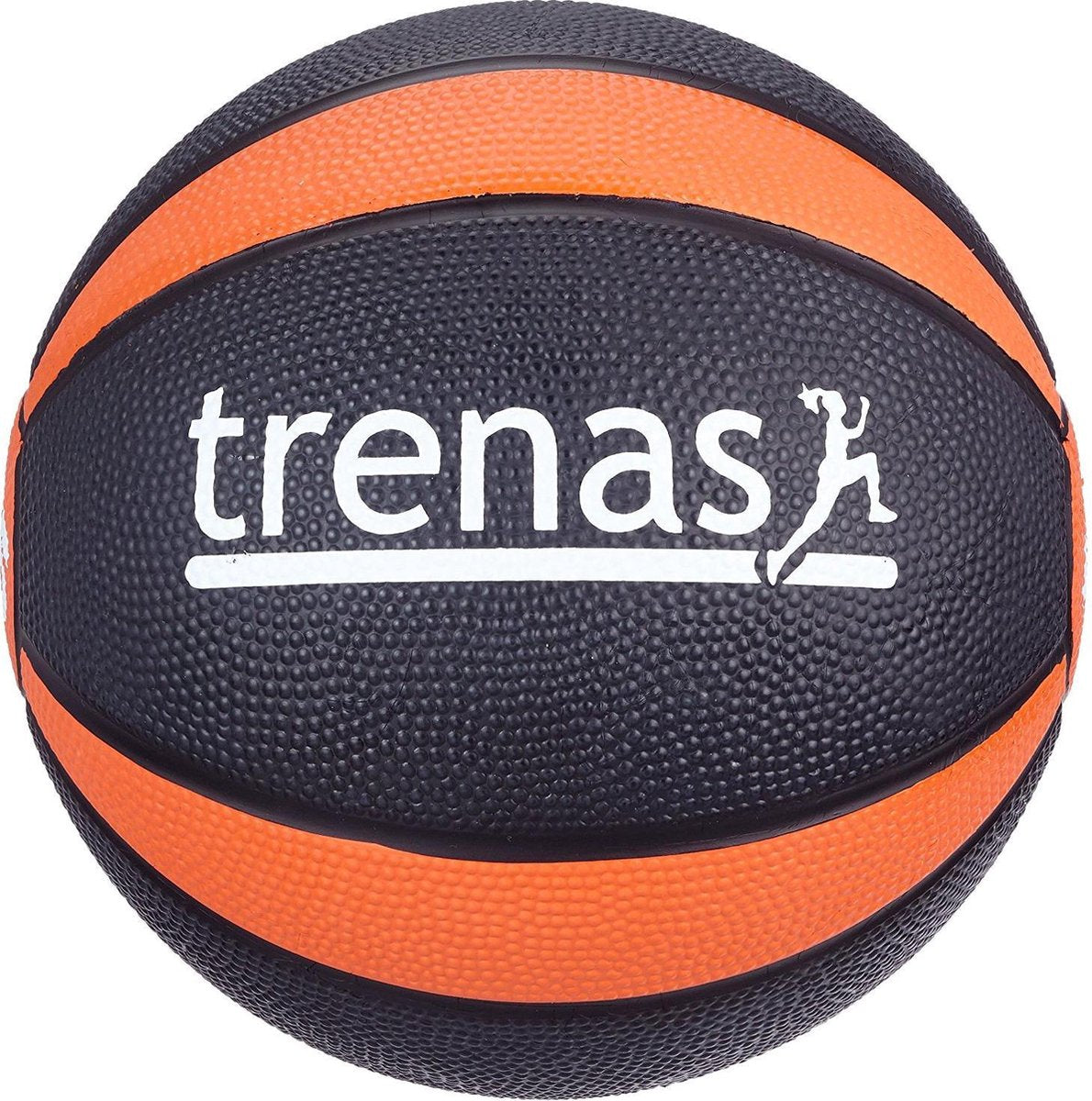 Trenas - Pro Medicijnbal - Medicine bal - Rubber - 1.5 kg - Zwart-Oranje
