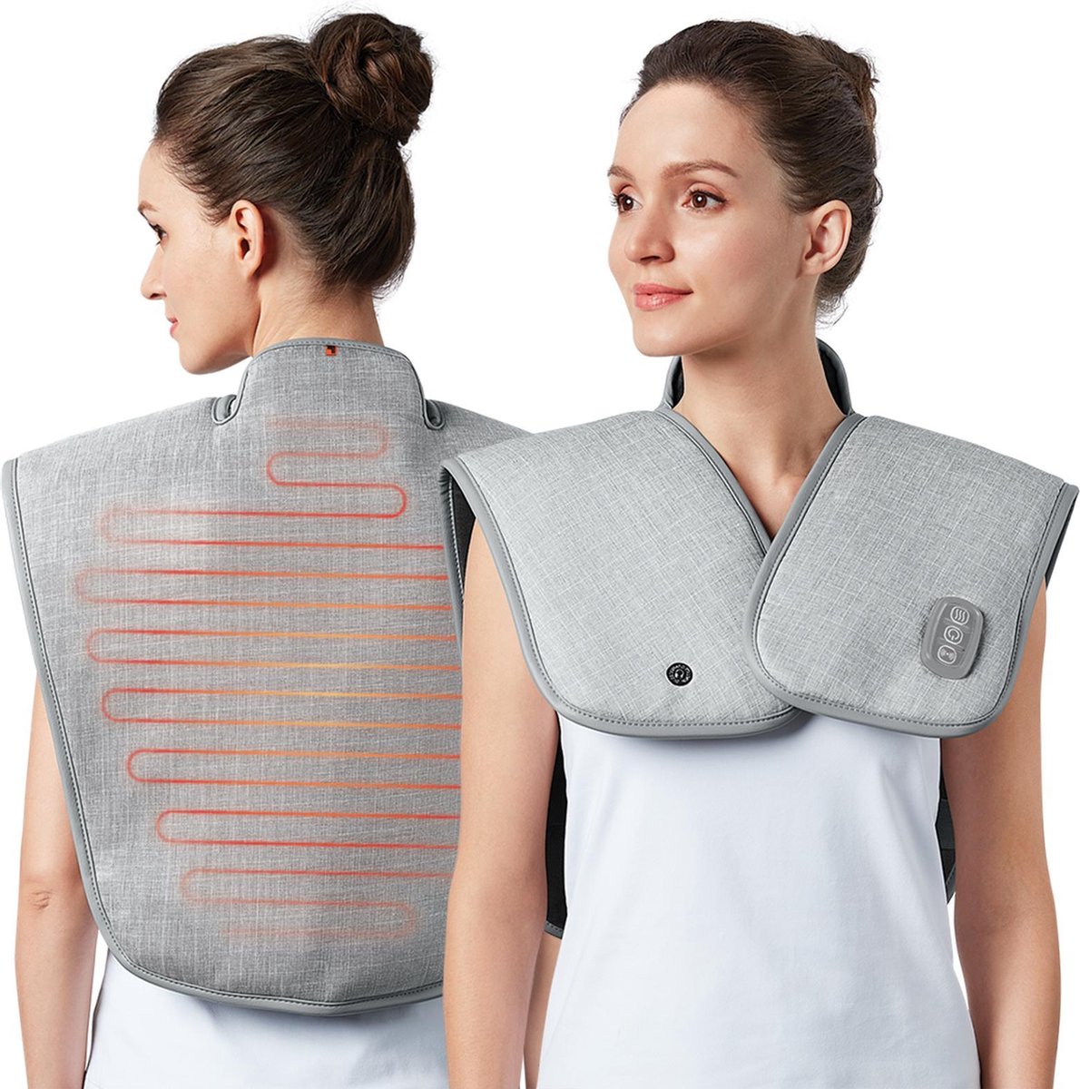 Sharper Image -  Nek- en schouderkussen -  met warmte- en vibratiemassage