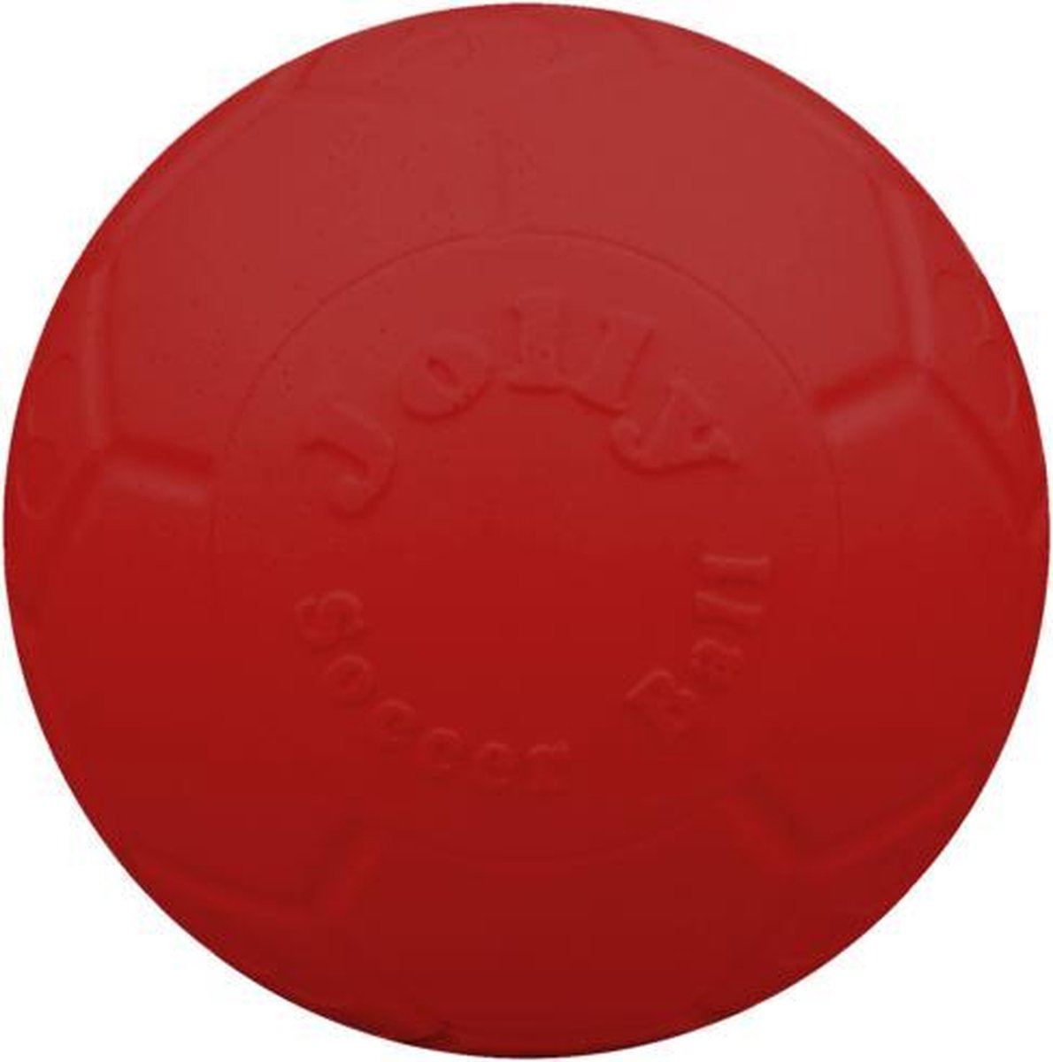 Jolly Soccer Honden voetbal 15cm Rood - Hondenspeeltje Dierenvoetbal