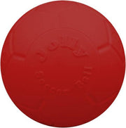 Jolly Soccer Honden voetbal 15cm Rood - Hondenspeeltje Dierenvoetbal