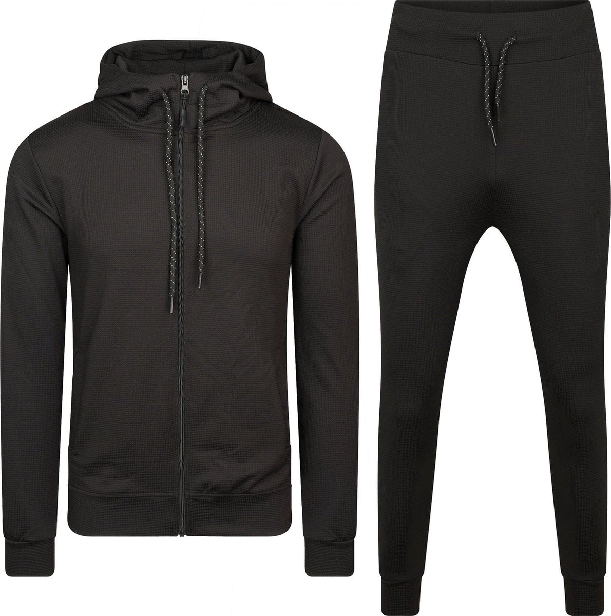 Heren - joggingpak - zwart - Silvio - 1004