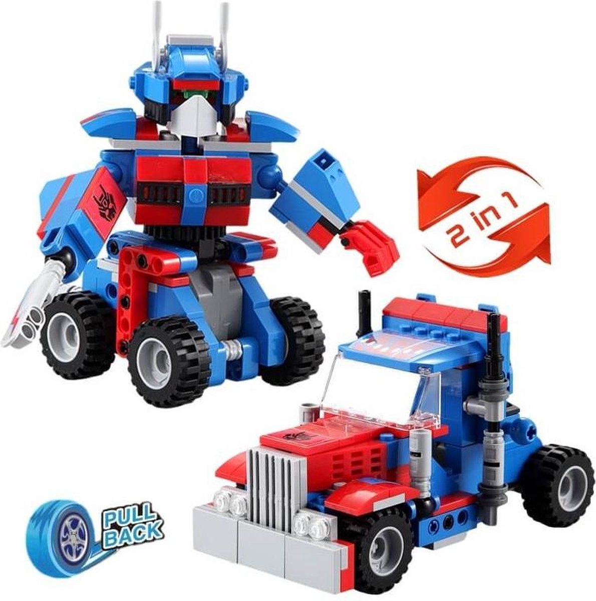 Cadabricks technisch bouwpakket - Pull back robot vrachtwagen (2in1)