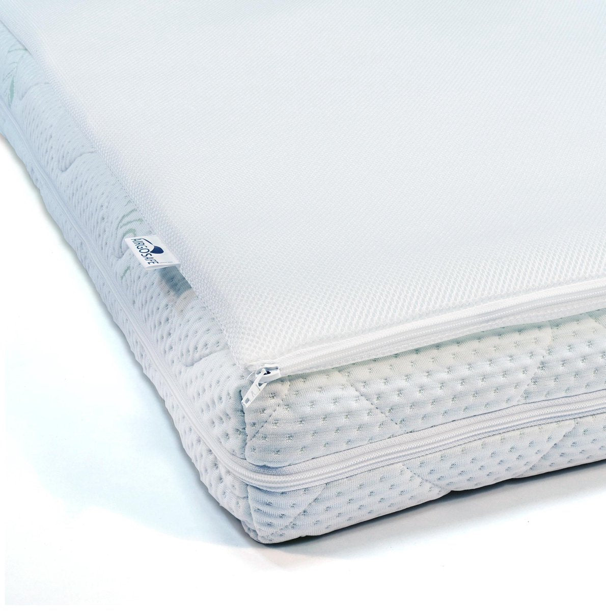 ABZ baby matras combi witte panter met airgosafe topper - 70x140 cm