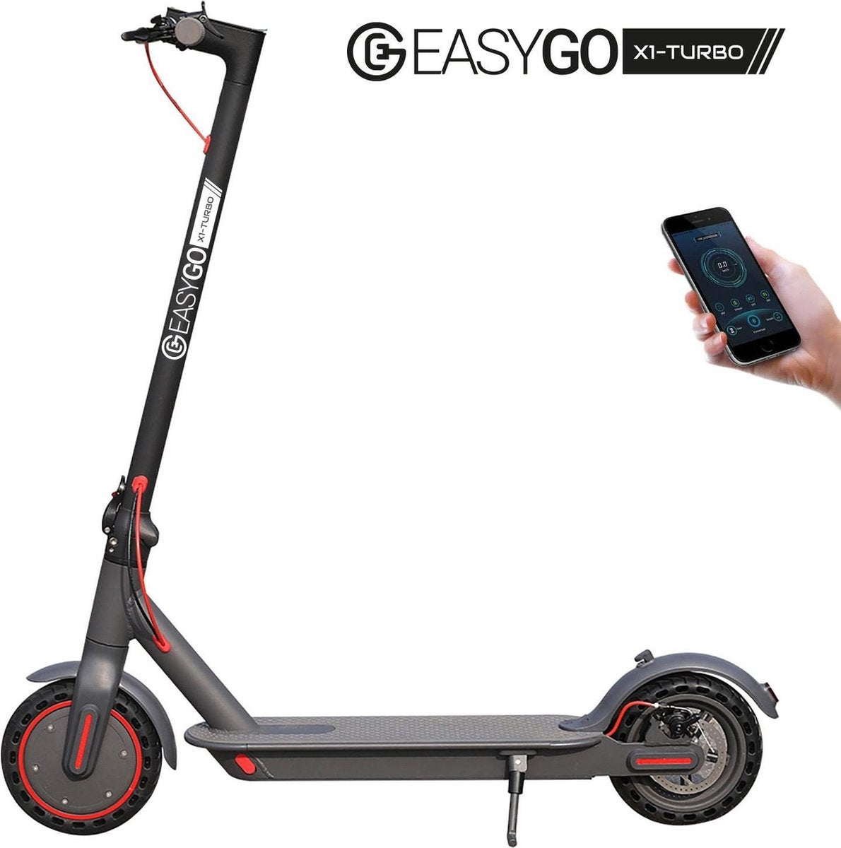 EasyGO X1-TURBO | Compact/Lichtgewicht | Max. Snelheid 32 km/u | Cruise control | Max. actieradius 45km | Max. 500W Motor| iOS/Android App | Anti-lek banden