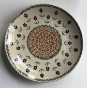 Bunzlau dinerbord bruin blauwe bloem