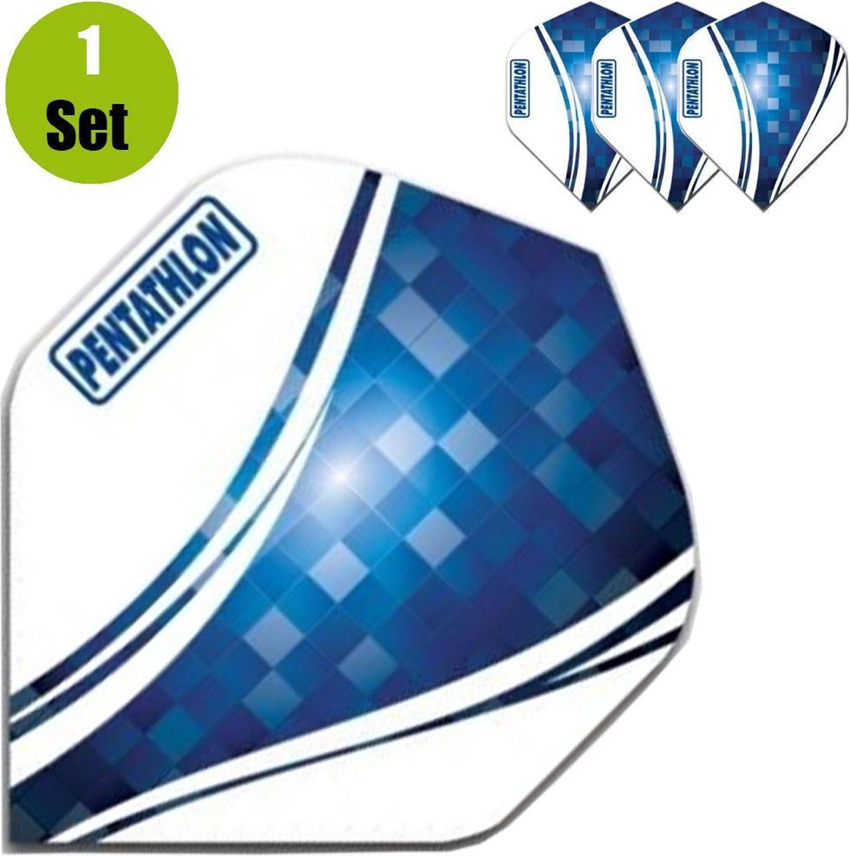Pentathlon Vizion Swirl Dartflights - Blauw- ()