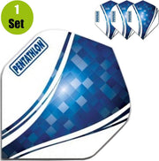 Pentathlon Vizion Swirl Dartflights - Blauw- ()