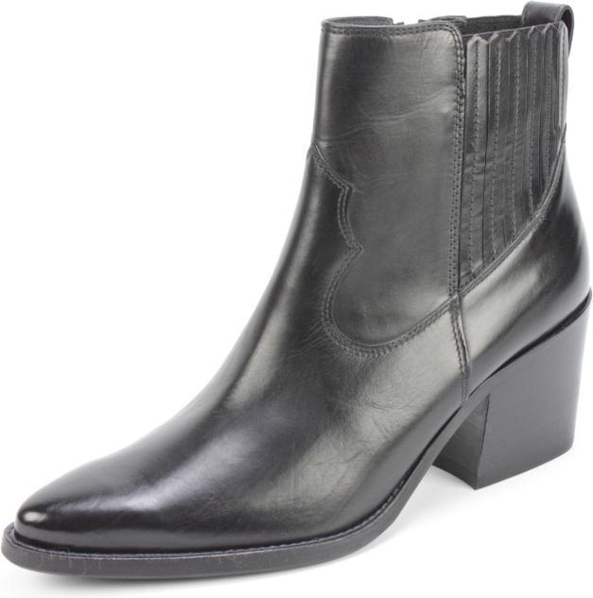 Paul Green 9781 Enkellaarsjes - Enkelboots - Dames - Zwart - Maat 39