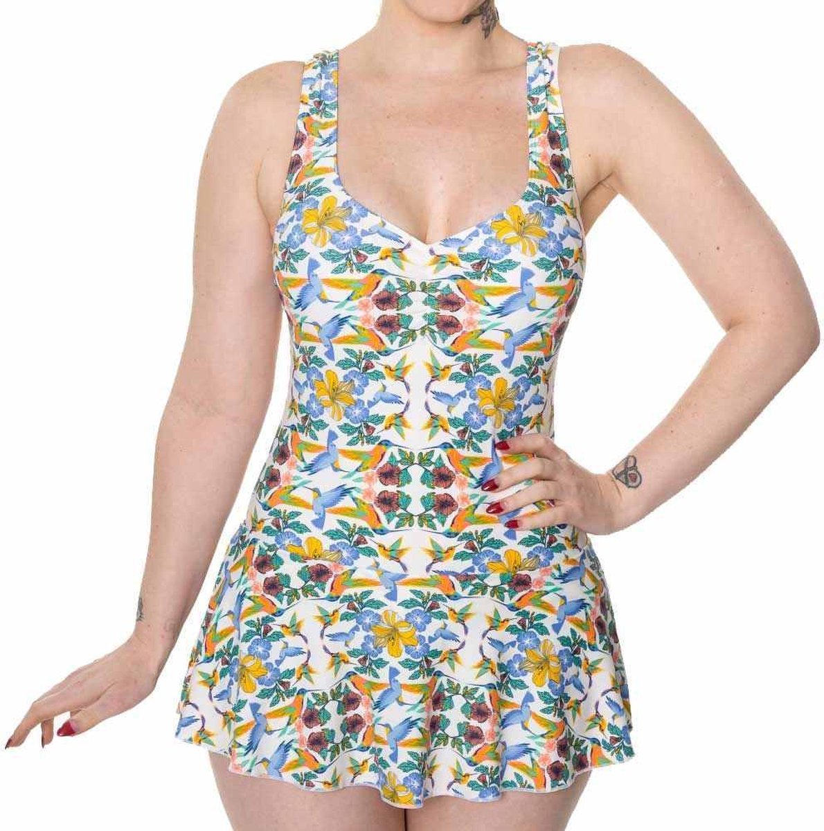 Banned Badpak -L- Shoreline Bloemen Multicolours