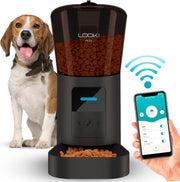 Looki® Slimme Voerautomaat met App - Matzwart - Automatisch - Instelbaar Voedingsschema - WIFI - Voerbak zwart