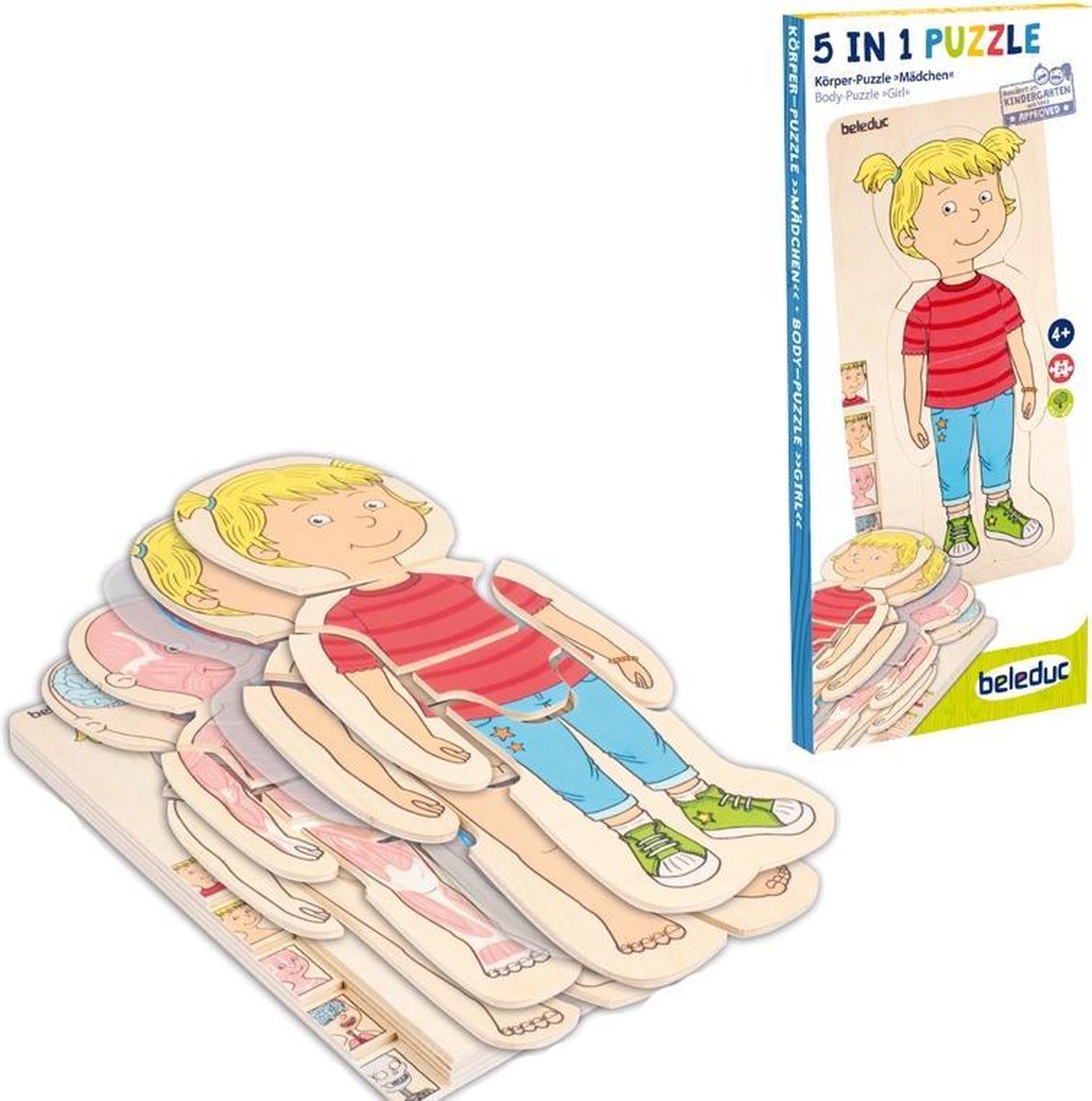 beleduc lagenpuzzel meisje 29 stukjes