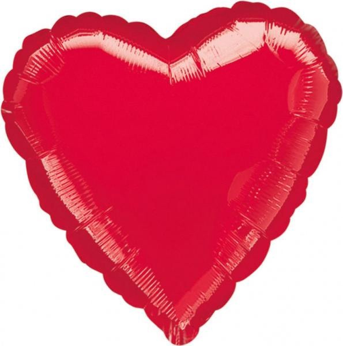 Folieballon - Hart - Rood - 43cm - Zonder vulling