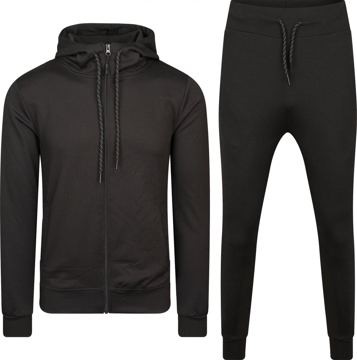 Heren - joggingpak - zwart - Silvio - 1004