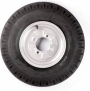 Compleet 10 inch wiel - 5.00-10 band + velg - franse steek: 4x115 - 355 kg - 4PR - 85 mm naafdiameter