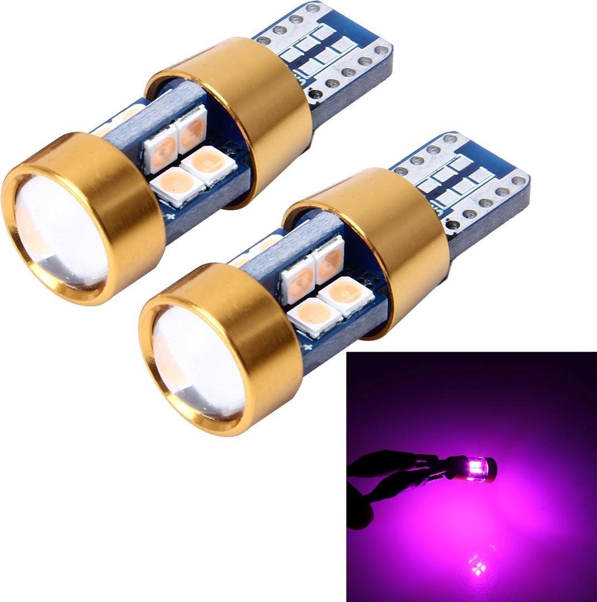 2 STUKS T10 3W foutloos autoverkeerlicht met 19 SMD-3030 LED-lamp