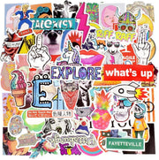 Winkrs | Willekeurige stickers - Mix met 100 stuks voor helm