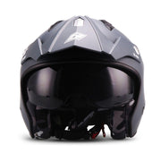 SOXON SR-401 Mono Navy blauw Zwarte jethelm