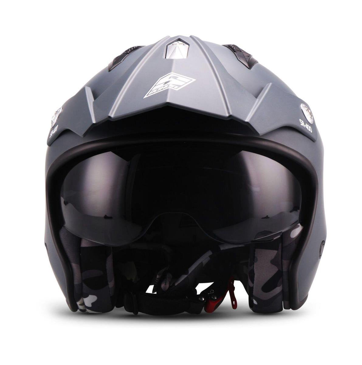 SOXON SR-401 Mono Navy blauwe jethelm