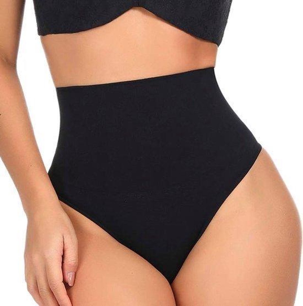 Winkrs | Zwart | Corrigerend Ondergoed Dames | Buikcorrectie | Shapewear | High Waist String | Correctieondergoed | Maat 40/42