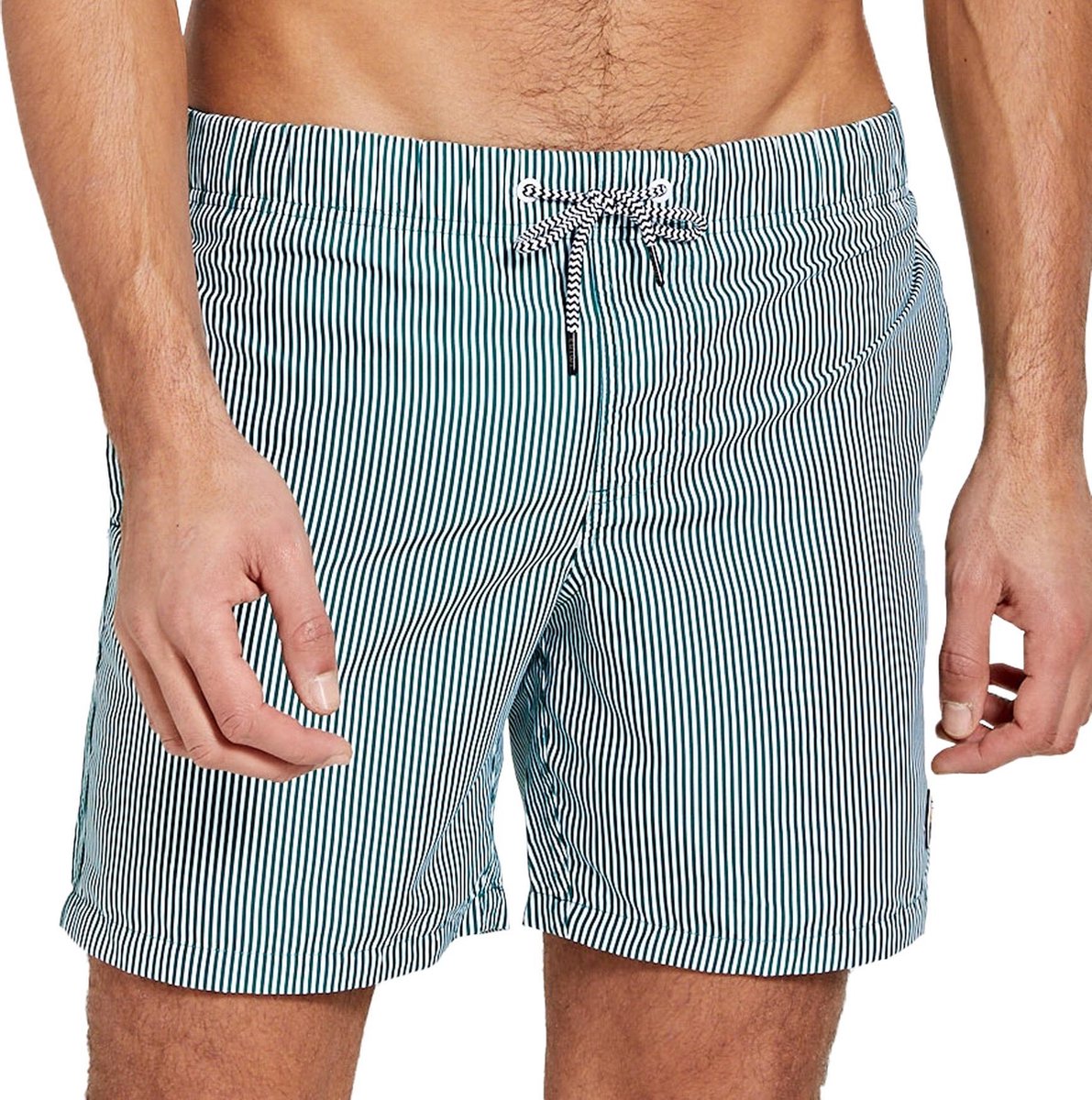 Shiwi Skinny Stripe Zwembroek - Mannen - donker - groen