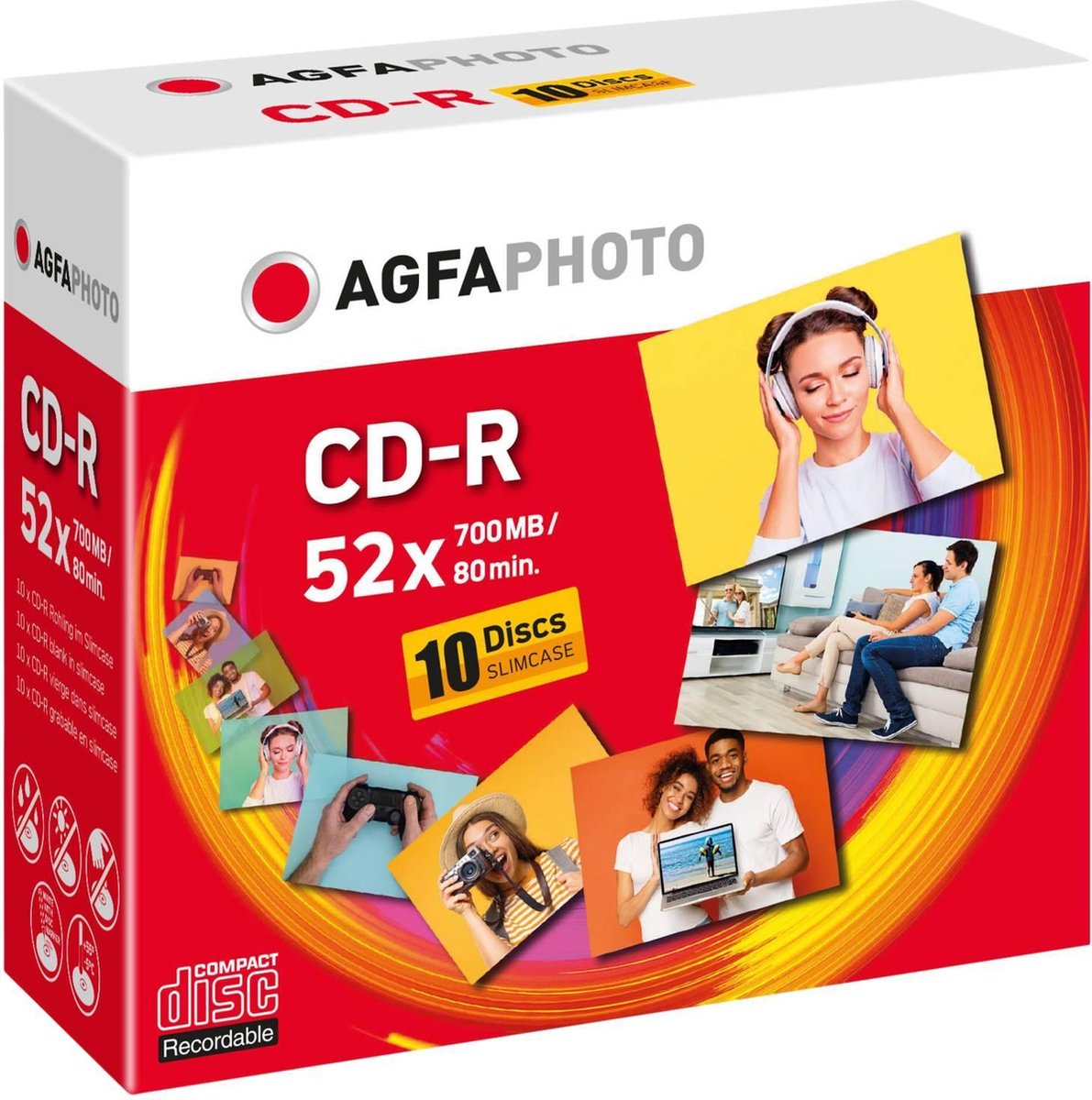 1x10 Agfaphoto Cd-r 80 / 700mb 52x Speed