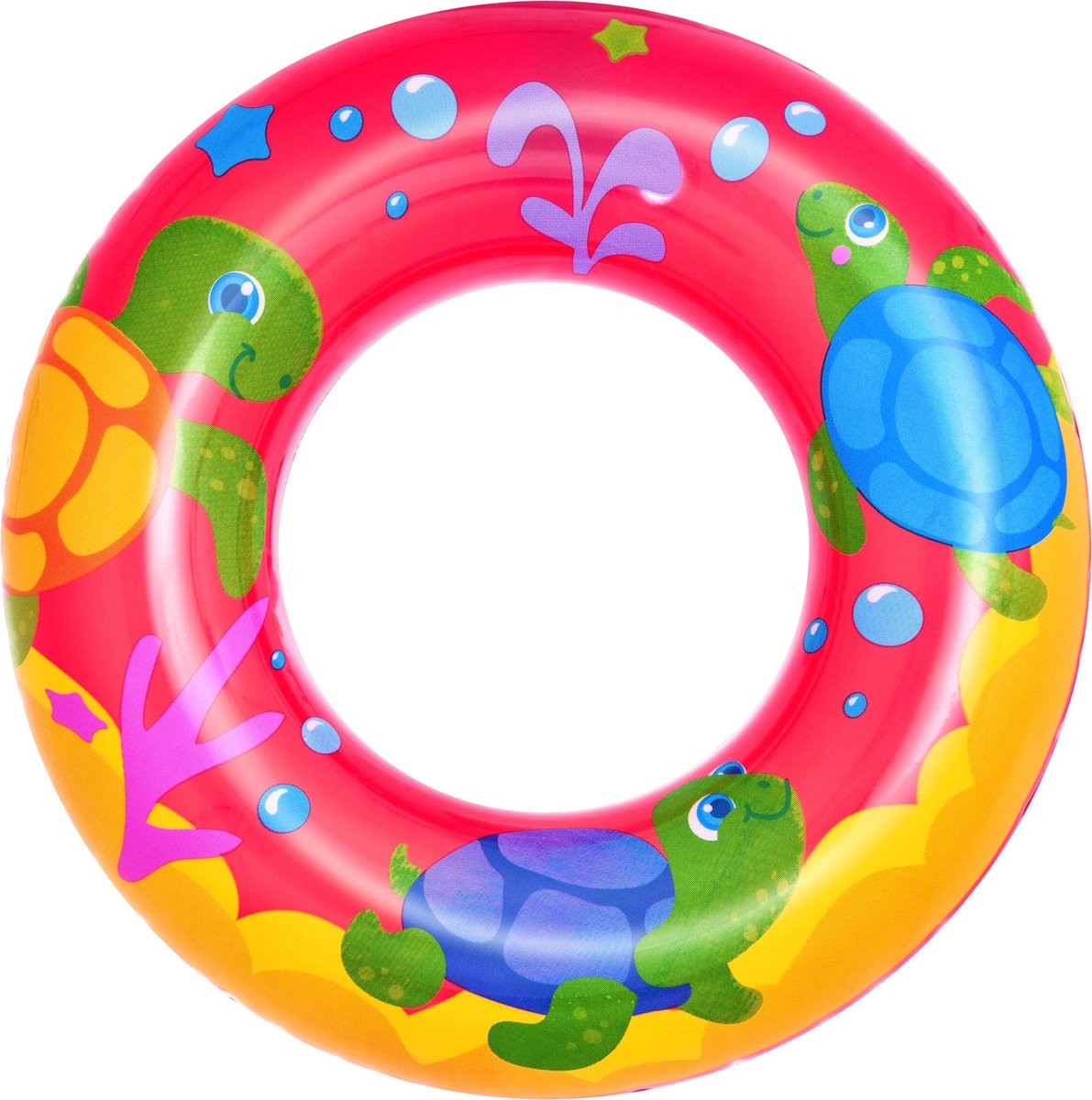 Rode zeedieren zwemband 51 cm - Zwembenodigdheden - Zwemringen - Zee/oceaan thema - Zeedieren zwembanden voor kinderen
