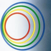 Gymnastiekhoepel in kunststof 40 cm - blauw