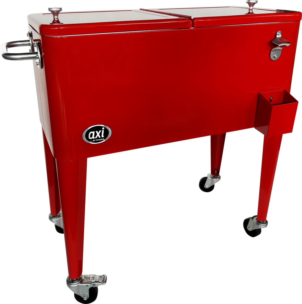 AXI Retro Cooler Rood - Koeler - 76L inhoud - Koelbox met aftapkraan