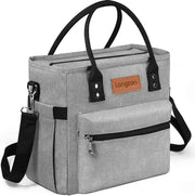 HN® Geïsoleerde Lunchtas schouder + handtas grijs