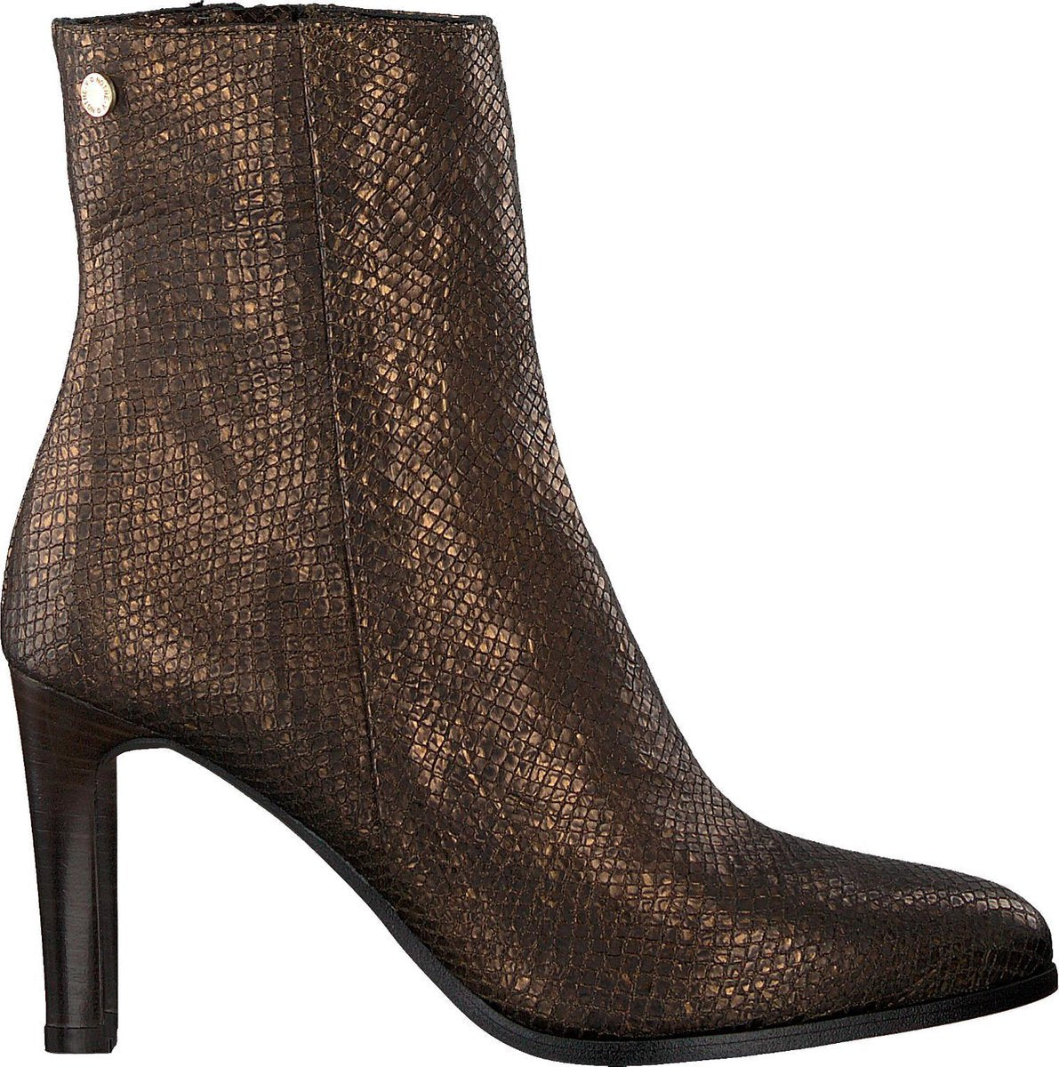Notre-V 7436 Enkellaarsjes - Enkelboots - Dames - Brons - Maat 39