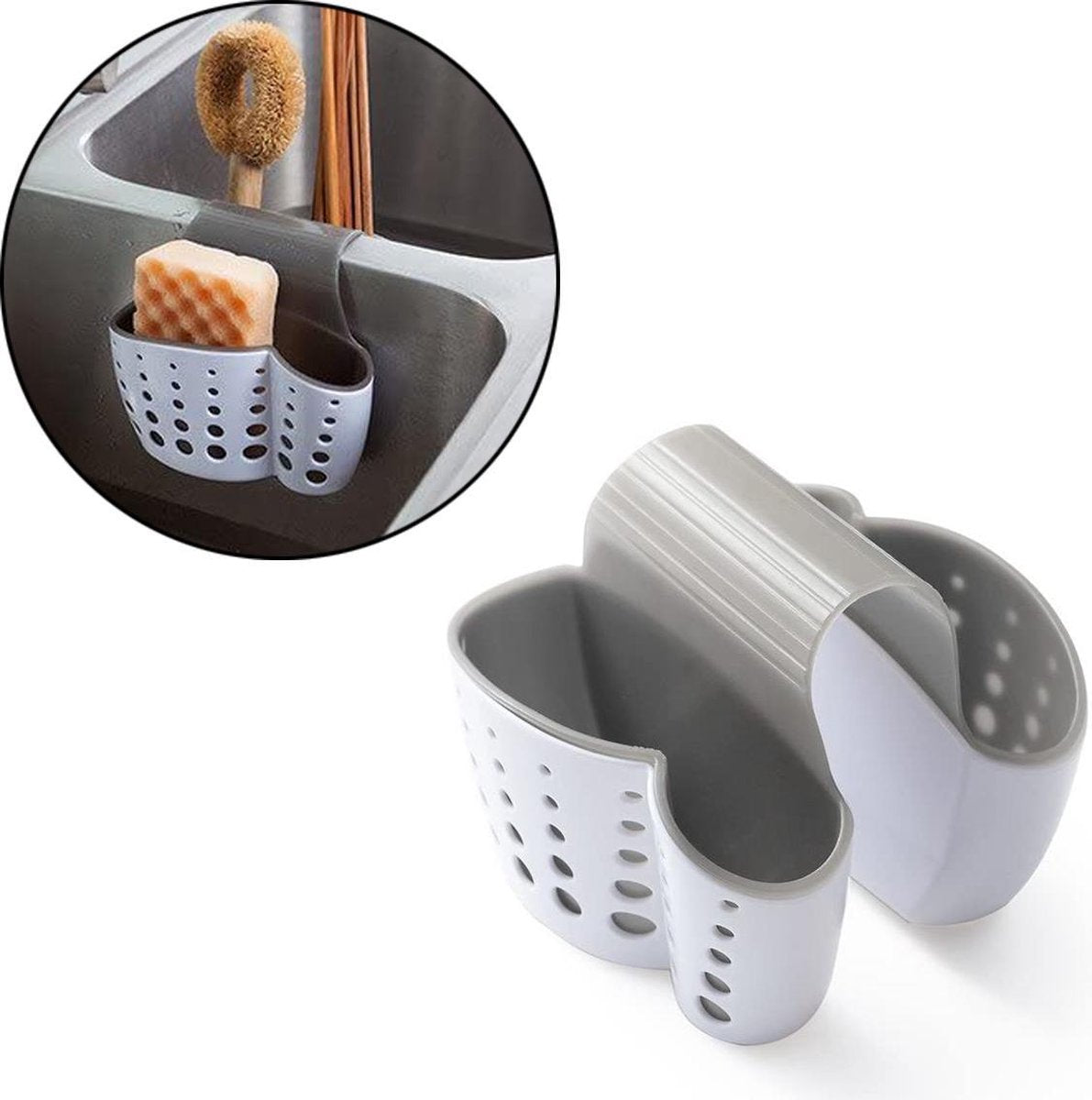 Gootsteen Organizer - 2 Vakjes - Waterbestendig - Siliconen