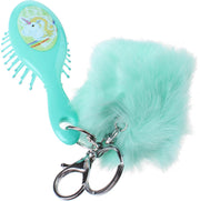 Pms Haarborstel En Pom-pom Sleutelhanger Eenhoorn 12 Cm Groen