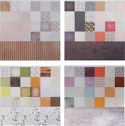 Papierblokken set / 4 Blokken x 24 vellen met 2x24 Botanische Designs / 30