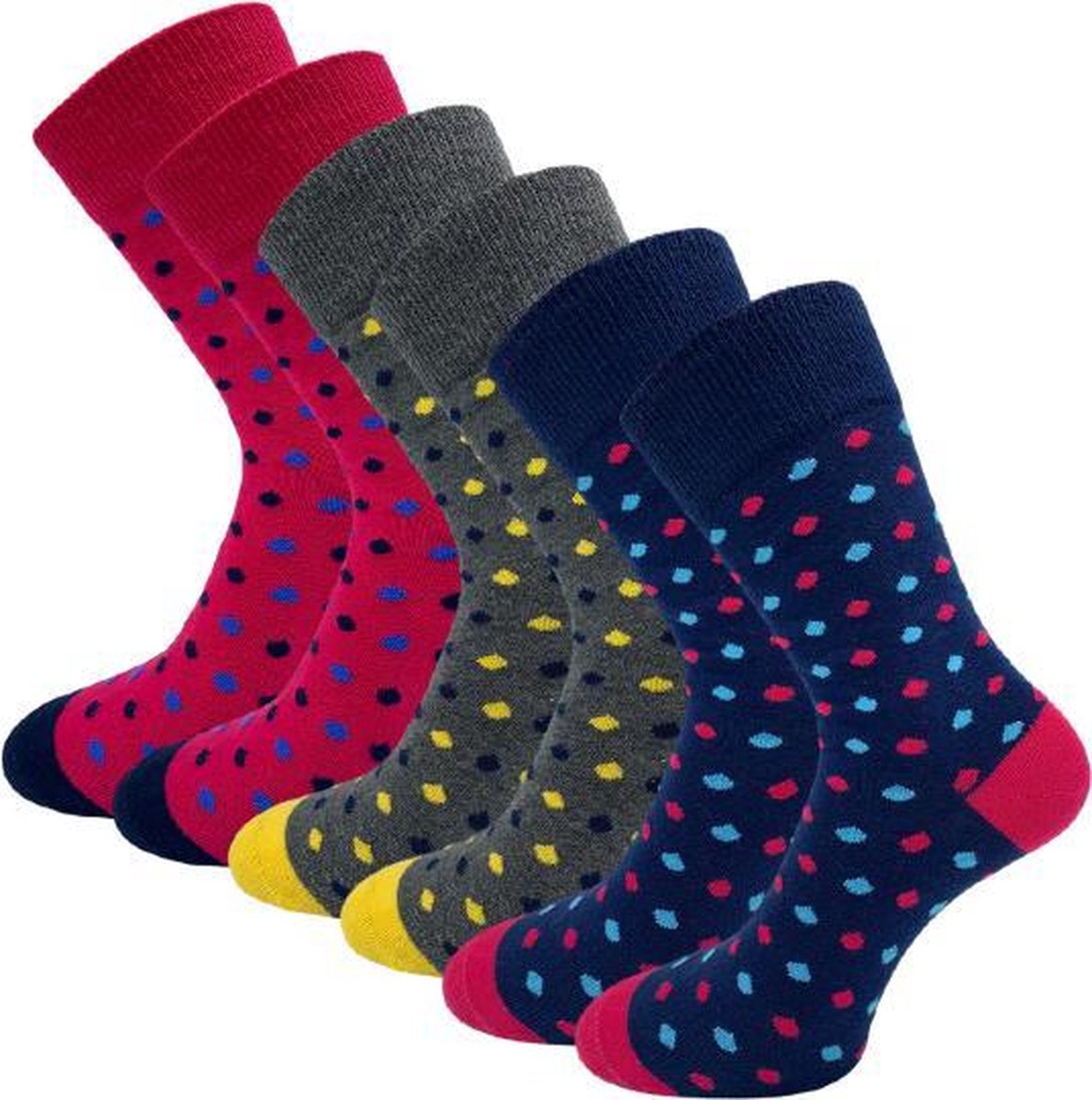 6 paar Sokken - Bonanza - Little Dots - Naadloos - Maat 41-46